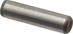 Unbrako - 1/4" Diam x 1" Pin Length Grade 8 Alloy Steel Oversized Dowel Pin - C 60 (Surface) & C 50-58 Hardness, 7,370 Lb Breaking Strength, 1 Beveled & 1 Rounded End - Exact Tool & Supply