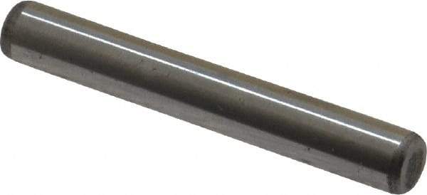 Unbrako - 1/4" Diam x 1-3/4" Pin Length Grade 8 Alloy Steel Oversized Dowel Pin - C 60 (Surface) & C 50-58 Hardness, 7,370 Lb Breaking Strength, 1 Beveled & 1 Rounded End - Exact Tool & Supply