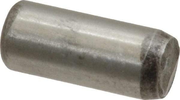 Unbrako - 3/8" Diam x 7/8" Pin Length Grade 8 Alloy Steel Oversized Dowel Pin - C 60 (Surface) & C 50-58 Hardness, 16,580 Lb Breaking Strength, 1 Beveled & 1 Rounded End - Exact Tool & Supply