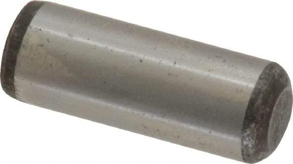 Unbrako - 3/8" Diam x 1" Pin Length Grade 8 Alloy Steel Oversized Dowel Pin - C 60 (Surface) & C 50-58 Hardness, 16,580 Lb Breaking Strength, 1 Beveled & 1 Rounded End - Exact Tool & Supply
