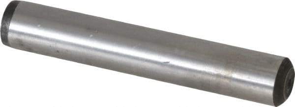 Unbrako - 3/8" Diam x 2-1/4" Pin Length Grade 8 Alloy Steel Oversized Dowel Pin - C 60 (Surface) & C 50-58 Hardness, 16,580 Lb Breaking Strength, 1 Beveled & 1 Rounded End - Exact Tool & Supply