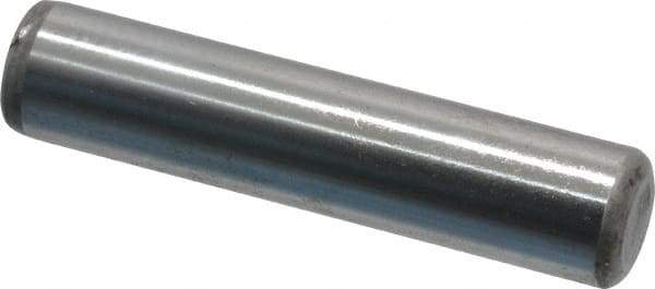 Unbrako - 7/16" Diam x 2" Pin Length Grade 8 Alloy Steel Oversized Dowel Pin - C 60 (Surface) & C 50-58 Hardness, 22,540 Lb Breaking Strength, 1 Beveled & 1 Rounded End - Exact Tool & Supply