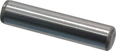 Unbrako - 7/16" Diam x 2" Pin Length Grade 8 Alloy Steel Oversized Dowel Pin - C 60 (Surface) & C 50-58 Hardness, 22,540 Lb Breaking Strength, 1 Beveled & 1 Rounded End - Exact Tool & Supply