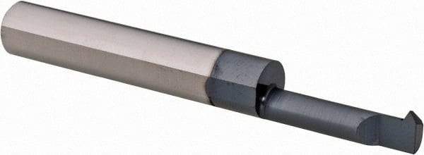 Scientific Cutting Tools - 3/4" Cutting Depth, 14 to 40 TPI, 0.23" Diam, Internal Thread, Solid Carbide, Single Point Threading Bar - AlTiN+ Finish, 2-1/2" OAL, 5/16" Shank Diam, 0.055" Projection from Edge, 60° Profile Angle - Exact Tool & Supply
