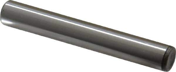 Unbrako - 7/16" Diam x 3" Pin Length Grade 8 Alloy Steel Oversized Dowel Pin - C 60 (Surface) & C 50-58 Hardness, 22,540 Lb Breaking Strength, 1 Beveled & 1 Rounded End - Exact Tool & Supply