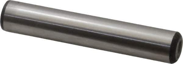 Unbrako - 5/8" Diam x 3-1/2" Pin Length Grade 8 Alloy Steel Oversized Dowel Pin - C 60 (Surface) & C 50-58 Hardness, 46,020 Lb Breaking Strength, 1 Beveled & 1 Rounded End - Exact Tool & Supply