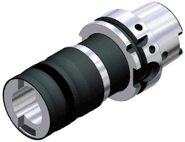 Kennametal - HSK63A Taper Shank Tension & Compression Tapping Chuck - 13/16 to 1-3/8" Tap Capacity, 203mm Projection, Size 3 Adapter, Through Coolant - Exact Tool & Supply