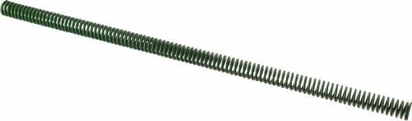 Associated Spring Raymond - 12.5mm Hole Diam, 6.3mm Rod Diam, 12" Free Length, Green Die Spring - 175 N Max Deflection, 125mm Max Deflection, Light Duty, Chromium Alloy Steel - Exact Tool & Supply