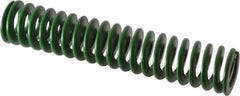 Associated Spring Raymond - 25mm Hole Diam, 12.5mm Rod Diam, 5" Free Length, Green Die Spring - 851.7 N Max Deflection, 51mm Max Deflection, Light Duty, Chromium Alloy Steel - Exact Tool & Supply