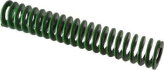 Associated Spring Raymond - 25mm Hole Diam, 12.5mm Rod Diam, 5-1/2" Free Length, Green Die Spring - 856.8 N Max Deflection, 56mm Max Deflection, Light Duty, Chromium Alloy Steel - Exact Tool & Supply