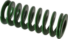 Associated Spring Raymond - 32mm Hole Diam, 16mm Rod Diam, 3" Free Length, Green Die Spring - 1320 N Max Deflection, 30mm Max Deflection, Light Duty, Chromium Alloy Steel - Exact Tool & Supply