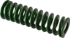 Associated Spring Raymond - 32mm Hole Diam, 16mm Rod Diam, 4" Free Length, Green Die Spring - 1312 N Max Deflection, 41mm Max Deflection, Light Duty, Chromium Alloy Steel - Exact Tool & Supply