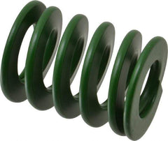 Associated Spring Raymond - 40mm Hole Diam, 20mm Rod Diam, 2" Free Length, Green Die Spring - 1840 N Max Deflection, 20mm Max Deflection, Light Duty, Chromium Alloy Steel - Exact Tool & Supply