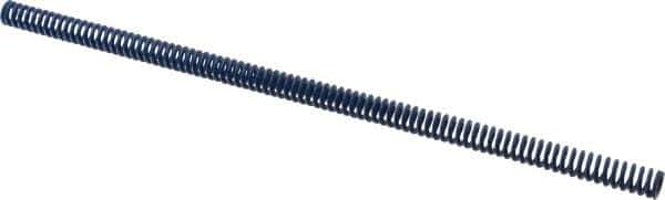 Associated Spring Raymond - 12.5mm Hole Diam, 6.3mm Rod Diam, 12" Free Length, Blue Die Spring - 243.6 N Max Deflection, 116mm Max Deflection, Medium Duty, Chromium Alloy Steel - Exact Tool & Supply