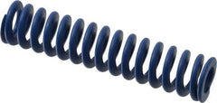 Associated Spring Raymond - 20mm Hole Diam, 10mm Rod Diam, 3-1/2" Free Length, Blue Die Spring - 726 N Max Deflection, 33mm Max Deflection, Medium Duty, Chromium Alloy Steel - Exact Tool & Supply