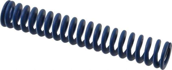 Associated Spring Raymond - 20mm Hole Diam, 10mm Rod Diam, 4-1/2" Free Length, Blue Die Spring - 778.3 N Max Deflection, 43mm Max Deflection, Medium Duty, Chromium Alloy Steel - Exact Tool & Supply