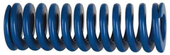 Associated Spring Raymond - 25mm Hole Diam, 12.5mm Rod Diam, 1-3/4" Free Length, Blue Die Spring - 1333.2 N Max Deflection, 16.5mm Max Deflection, Medium Duty, Chromium Alloy Steel - Exact Tool & Supply