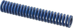 Associated Spring Raymond - 25mm Hole Diam, 12.5mm Rod Diam, 5-1/2" Free Length, Blue Die Spring - 1206.4 N Max Deflection, 52mm Max Deflection, Medium Duty, Chromium Alloy Steel - Exact Tool & Supply