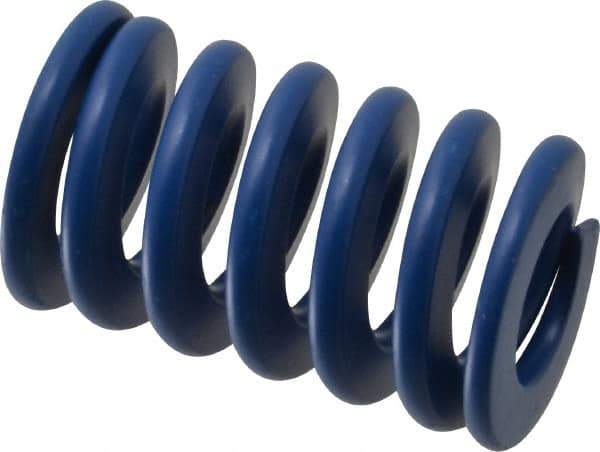 Associated Spring Raymond - 32mm Hole Diam, 16mm Rod Diam, 2" Free Length, Blue Die Spring - 2546 N Max Deflection, 19mm Max Deflection, Medium Duty, Chromium Alloy Steel - Exact Tool & Supply