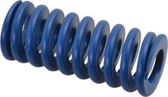 Associated Spring Raymond - 32mm Hole Diam, 16mm Rod Diam, 3" Free Length, Blue Die Spring - 2254 N Max Deflection, 28mm Max Deflection, Medium Duty, Chromium Alloy Steel - Exact Tool & Supply