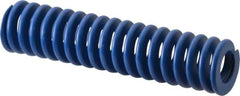 Associated Spring Raymond - 32mm Hole Diam, 16mm Rod Diam, 5-1/2" Free Length, Blue Die Spring - 2199.6001 N Max Deflection, 52mm Max Deflection, Medium Duty, Chromium Alloy Steel - Exact Tool & Supply