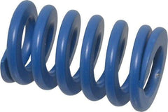 Associated Spring Raymond - 40mm Hole Diam, 20mm Rod Diam, 2-1/2" Free Length, Blue Die Spring - 3360 N Max Deflection, 24mm Max Deflection, Medium Duty, Chromium Alloy Steel - Exact Tool & Supply