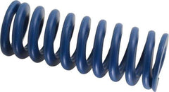 Associated Spring Raymond - 40mm Hole Diam, 20mm Rod Diam, 4" Free Length, Blue Die Spring - 3078 N Max Deflection, 38mm Max Deflection, Medium Duty, Chromium Alloy Steel - Exact Tool & Supply