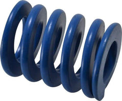 Associated Spring Raymond - 50mm Hole Diam, 25mm Rod Diam, 2-1/2" Free Length, Blue Die Spring - 5016 N Max Deflection, 24mm Max Deflection, Medium Duty, Chromium Alloy Steel - Exact Tool & Supply