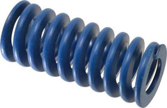 Associated Spring Raymond - 50mm Hole Diam, 25mm Rod Diam, 4-1/2" Free Length, Blue Die Spring - 4558 N Max Deflection, 43mm Max Deflection, Medium Duty, Chromium Alloy Steel - Exact Tool & Supply