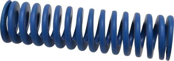 Associated Spring Raymond - 50mm Hole Diam, 25mm Rod Diam, 7" Free Length, Blue Die Spring - 4656.5 N Max Deflection, 67mm Max Deflection, Medium Duty, Chromium Alloy Steel - Exact Tool & Supply