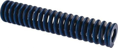 Associated Spring Raymond - 50mm Hole Diam, 25mm Rod Diam, 10" Free Length, Blue Die Spring - 4170.5 N Max Deflection, 95mm Max Deflection, Medium Duty, Chromium Alloy Steel - Exact Tool & Supply