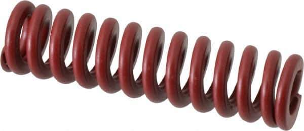Associated Spring Raymond - 20mm Hole Diam, 10mm Rod Diam, 3" Free Length, Red Die Spring - 1373.1 N Max Deflection, 23mm Max Deflection, Strong Duty, Chromium Alloy Steel - Exact Tool & Supply