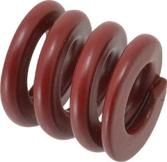 Associated Spring Raymond - 25mm Hole Diam, 12.5mm Rod Diam, 1" Free Length, Red Die Spring - 2812.5 N Max Deflection, 7.5mm Max Deflection, Strong Duty, Chromium Alloy Steel - Exact Tool & Supply