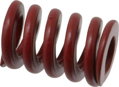 Associated Spring Raymond - 25mm Hole Diam, 12.5mm Rod Diam, 1-1/2" Free Length, Red Die Spring - 2409 N Max Deflection, 11mm Max Deflection, Strong Duty, Chromium Alloy Steel - Exact Tool & Supply