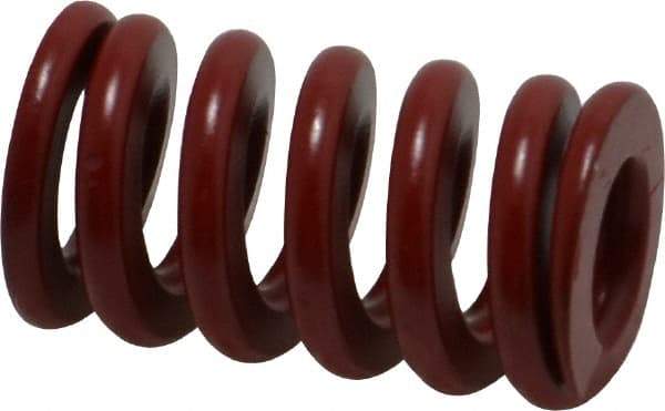 Associated Spring Raymond - 25mm Hole Diam, 12.5mm Rod Diam, 1-3/4" Free Length, Red Die Spring - 2431 N Max Deflection, 13mm Max Deflection, Strong Duty, Chromium Alloy Steel - Exact Tool & Supply