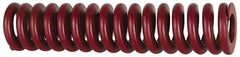 Associated Spring Raymond - 25mm Hole Diam, 12.5mm Rod Diam, 5-1/2" Free Length, Red Die Spring - 2213.3999 N Max Deflection, 42mm Max Deflection, Strong Duty, Chromium Alloy Steel - Exact Tool & Supply