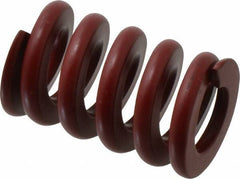 Associated Spring Raymond - 32mm Hole Diam, 16mm Rod Diam, 2" Free Length, Red Die Spring - 4080 N Max Deflection, 15mm Max Deflection, Strong Duty, Chromium Alloy Steel - Exact Tool & Supply