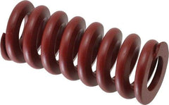 Associated Spring Raymond - 32mm Hole Diam, 16mm Rod Diam, 3" Free Length, Red Die Spring - 3956 N Max Deflection, 23mm Max Deflection, Strong Duty, Chromium Alloy Steel - Exact Tool & Supply
