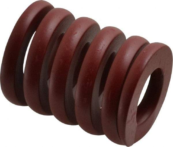 Associated Spring Raymond - 40mm Hole Diam, 20mm Rod Diam, 2" Free Length, Red Die Spring - 5250 N Max Deflection, 15mm Max Deflection, Strong Duty, Chromium Alloy Steel - Exact Tool & Supply