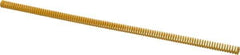 Associated Spring Raymond - 10mm Hole Diam, 5mm Rod Diam, 12" Free Length, Yellow Die Spring - 197.6 N Max Deflection, 76mm Max Deflection, Extra Strong, Chromium Alloy Steel - Exact Tool & Supply