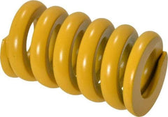 Associated Spring Raymond - 25mm Hole Diam, 12.5mm Rod Diam, 1-3/4" Free Length, Yellow Die Spring - 2684 N Max Deflection, 11mm Max Deflection, Extra Strong, Chromium Alloy Steel - Exact Tool & Supply