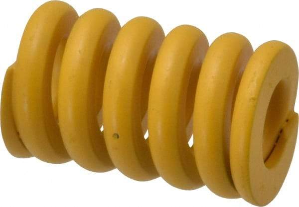 Associated Spring Raymond - 32mm Hole Diam, 16mm Rod Diam, 2" Free Length, Yellow Die Spring - 4589 N Max Deflection, 13mm Max Deflection, Extra Strong, Chromium Alloy Steel - Exact Tool & Supply