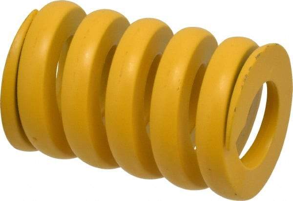 Associated Spring Raymond - 50mm Hole Diam, 25mm Rod Diam, 3-1/2" Free Length, Yellow Die Spring - 10868 N Max Deflection, 19mm Max Deflection, Extra Strong, Chromium Alloy Steel - Exact Tool & Supply
