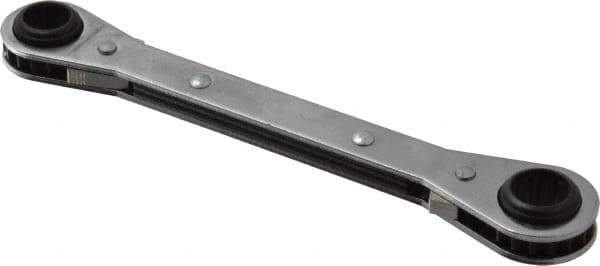 Proto - 13mm x 14mm 12 Point Reversible Ratcheting Box Wrench - Double End, 1-5/8" Head Diam x 1/2" Head Thickness, 6" OAL, Steel, Chrome Finish - Exact Tool & Supply