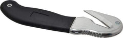 ICT - Fixed Safety Cutter - 1-3/4" Blade, Silver & Black Ergonomic Grip Handle, 2 Blades Included - Exact Tool & Supply