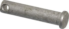 Made in USA - 3/8" Pin Diam, 1-3/4" OAL, Standard Clevis Pin - 5/32" Hole, 1-19/32" Usable Length, Uncoated Stainless Steel - Exact Tool & Supply