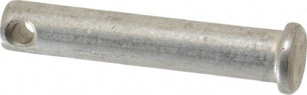 Made in USA - 3/8" Pin Diam, 2" OAL, Standard Clevis Pin - 5/32" Hole, 1-27/32" Usable Length, Uncoated Stainless Steel - Exact Tool & Supply