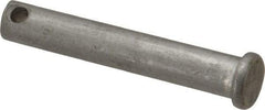 Made in USA - 3/8" Pin Diam, 2-1/4" OAL, Standard Clevis Pin - 5/32" Hole, 2-3/32" Usable Length, Uncoated Stainless Steel - Exact Tool & Supply