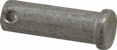Made in USA - 1/2" Pin Diam, 1-1/2" OAL, Standard Clevis Pin - 5/32" Hole, 1-11/32" Usable Length, Uncoated Stainless Steel - Exact Tool & Supply
