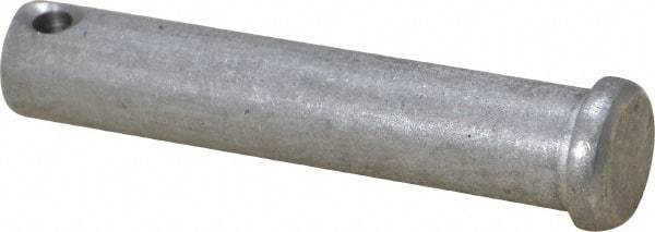 Made in USA - 1/2" Pin Diam, 2-1/2" OAL, Standard Clevis Pin - 5/32" Hole, 2-11/32" Usable Length, Uncoated Stainless Steel - Exact Tool & Supply